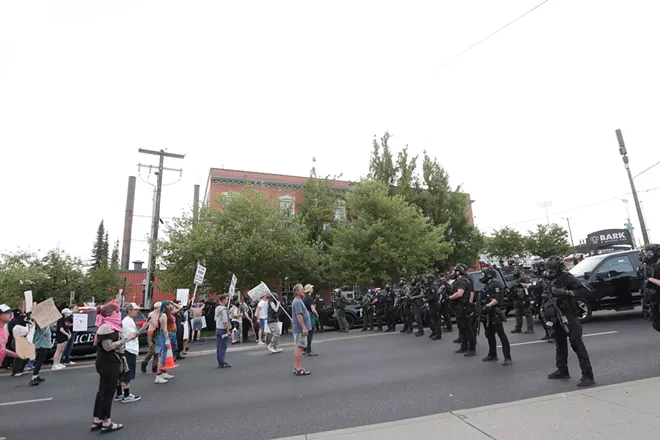 Image: Photos of the ICE protest in Spokane on Wednesday, June 11 2025