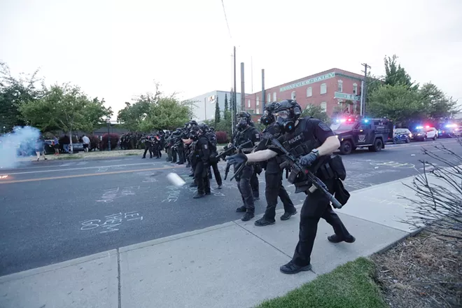 Image: Photos of the ICE protest in Spokane on Wednesday, June 11 2025