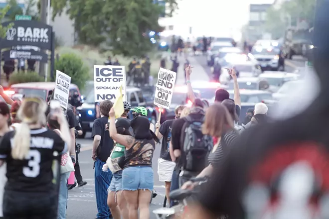 Image: Photos of the ICE protest in Spokane on Wednesday, June 11 2025