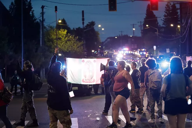 Image: Photos of the ICE protest in Spokane on Wednesday, June 11 2025