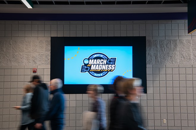 Photos of the NCAA women's Sweet 16 and Elite 8 games at the Spokane Arena on Mar. 25 and 27, 2022.