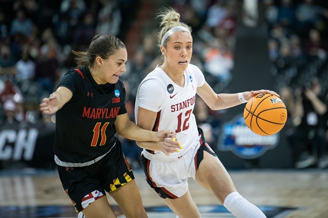 Photos of the NCAA women's Sweet 16 and Elite 8 games at the Spokane Arena on Mar. 25 and 27, 2022.