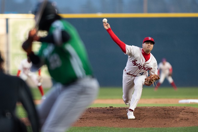 Photos of the Spokane Indians opening day win over the Eugene Emeralds at  Avista Stadium on Apr. 11, 2023, Spokane, The Pacific Northwest Inlander