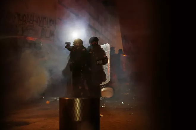 Image: Portland Unrest: Police and federal agents clash with protesters