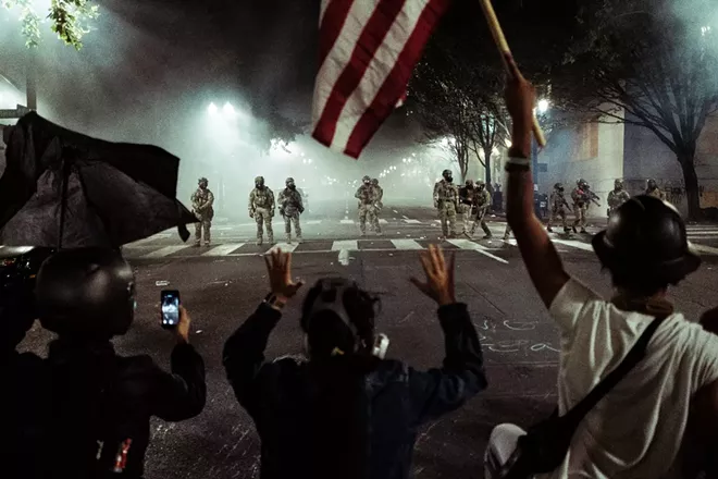 Image: Portland Unrest: Police and federal agents clash with protesters