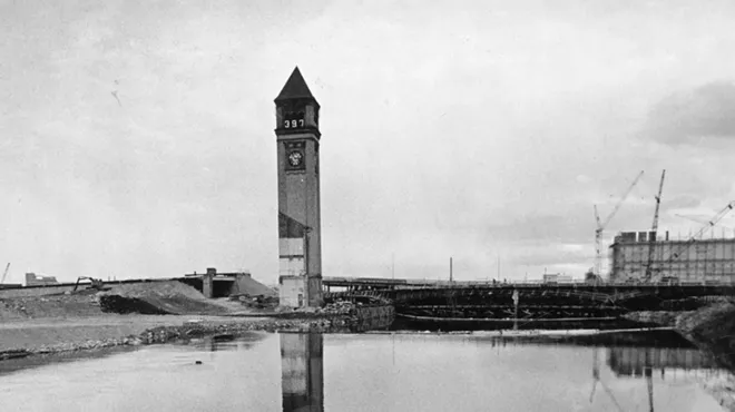 Image: Preparing the city for a world's fair wasn't easy &mdash; but locals joined together to save the clock tower and bring a bit of Michigan to the Inland Northwest