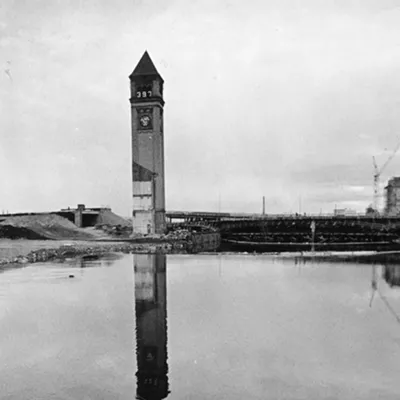 Image: Preparing the city for a world's fair wasn't easy &mdash; but locals joined together to save the clock tower and bring a bit of Michigan to the Inland Northwest