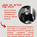 Image: Q&A and Discussion with Filmmaker Ahmad Hussam