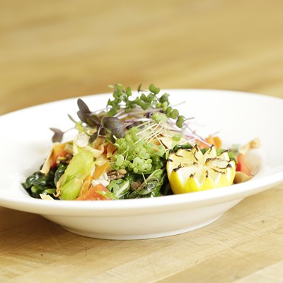 Recipe: Lentils and mushrooms over wilted greens by chef Cynthia Monroe