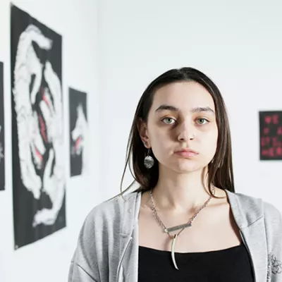 Image: sƛ̓ xẹ tkʷ artist in residence Inanna McCarty hopes to use her time at Spokane Falls Community College to showcase her Native heritage