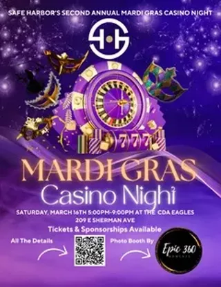 Image: Safe Harbor Mardi Gra Casino Night