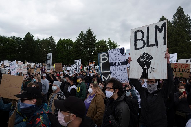 Scenes from the June 7 protest and march in downtown Spokane against police brutality
