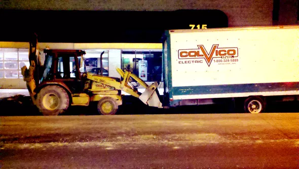 SEEN IN SPOKANE: Construction scene after dark
