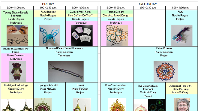 Image: Shuttlebirds Tatting Guild 27th Annual Workshop and Retreat