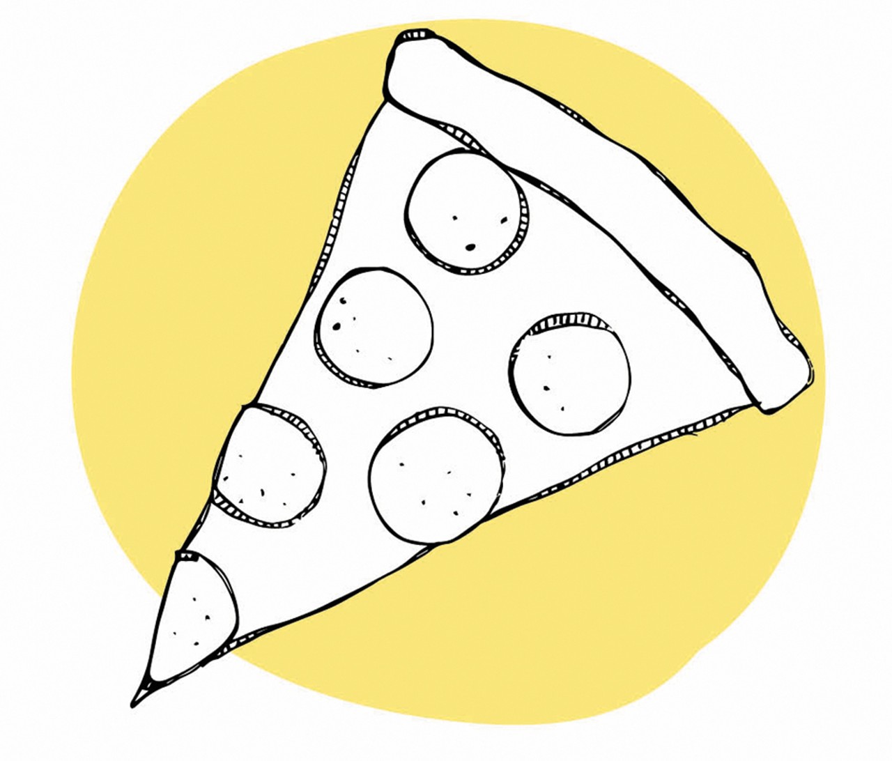 Circle Pizza Drawing - Drawing.rjuuc.edu.np