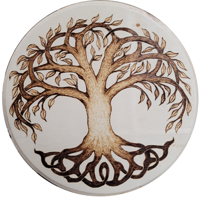Image: Wood burned tree