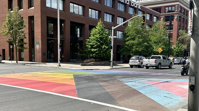 Spokane city leaders denounce hate following defacement of an LGBTQ+ crosswalk