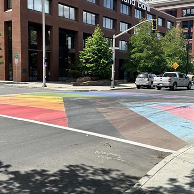 Spokane city leaders denounce hate following defacement of an LGBTQ+ crosswalk