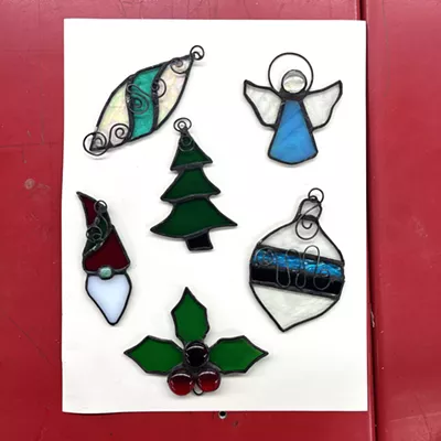 Image: Stained Glass Christmas Ornaments