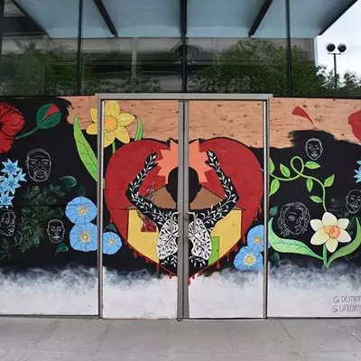 Image: Temporary murals replace shattered windows across Spokane in the wake of the city's Black Lives Matter protests
