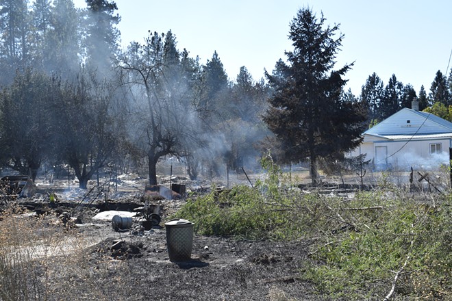 The aftermath of a wildfire that destroyed Malden