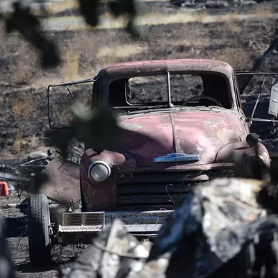 Image: The aftermath of a wildfire that destroyed Malden