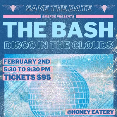 Image: The Bash: Disco in the Clouds Save the Date Poster