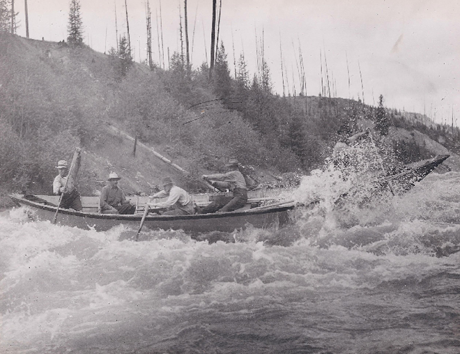 Diamond Match log drive down the Priest River