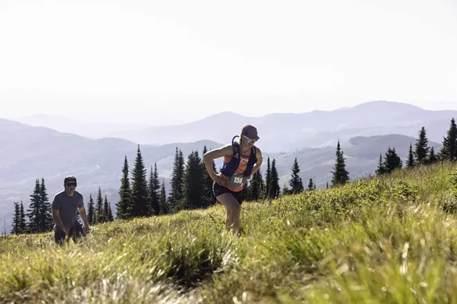 Runners heading up the tough yet beautiful climb to the summit!