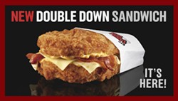 The KFC Double Down, unboxed and in our mouths