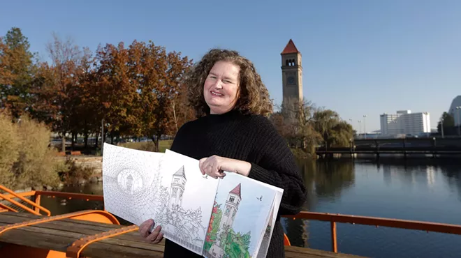 Image: The Spokane Coloring Book celebrates local landmarks and history while encouraging people to connect over art