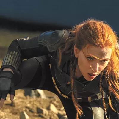 Image: Too many competing notions draw focus from the main character in Black Widow