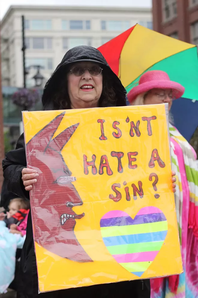 Rainy, but not gloomy, Spokane Pride Parade draws a crowd in spite of the weather