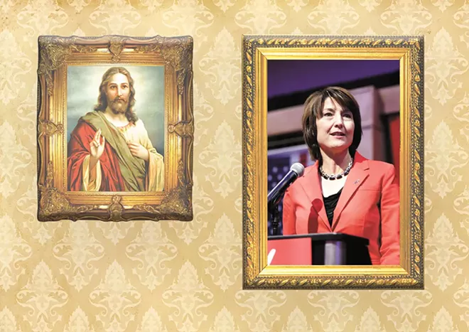 How has McMorris Rodgers' Christian faith influenced her response to Trump?