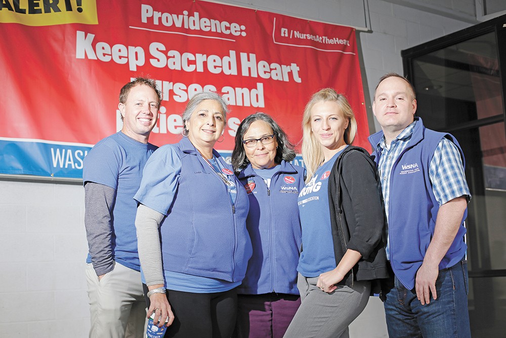 Nurses and hospital workers at Sacred Heart and other hospitals across the state are poised to go on strike