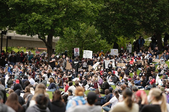 Thousands turn out for today's protest against police brutality in downtown Spokane and march in the streets (2)