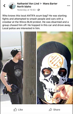 The Man in the Antifa Mask: Who he is and why he regrets showing up at a Coeur d'Alene protest with a crowbar (2)