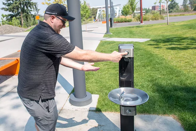 Why do so many drinking fountains in Spokane parks not work?