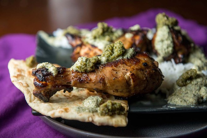 Cooking Candidate Creations: Naghmana Sherazi's Chicken tikka with green chutney raita