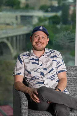 Local comic Ryan McComb performing a special goodbye