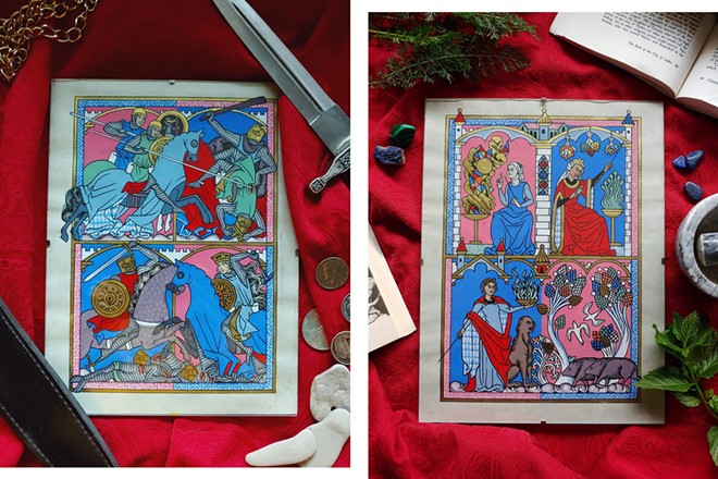Hannah Charlton's art is inspired by illuminated manuscripts of the Middle Ages