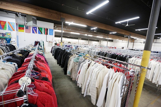 Almost all clothing donated to thrift stores gets reused or recycled