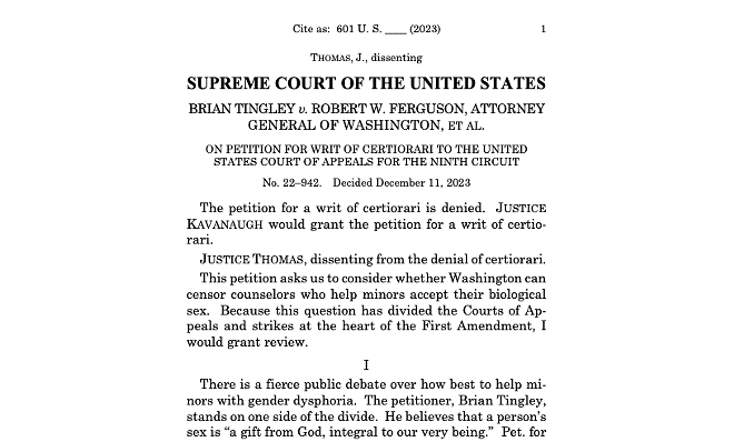 Washington keeps ban on conversion therapy for LGBTQ+ youth after the US Supreme Court declines to weigh in