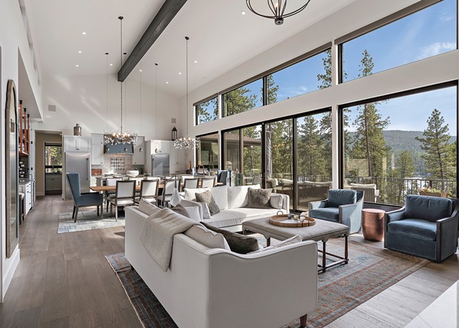 Watercolor hues and thoughtful design elements unite to create a welcoming home on Lake Coeur d'Alene