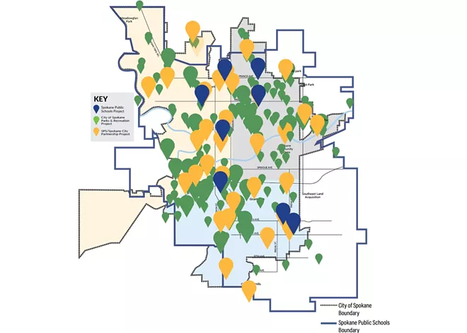 Spokane schools and parks plan to complete nearly 200 projects throughout the city &mdash; if voters in November agree to fund them