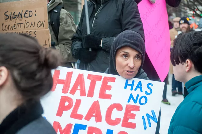 30 photos from Sunday's Spokane protest of Trump's executive orders against refugees