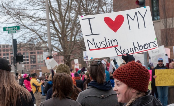 30 photos from Sunday's Spokane protest of Trump's executive orders against refugees