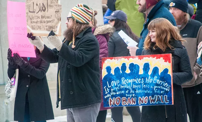 30 photos from Sunday's Spokane protest of Trump's executive orders against refugees