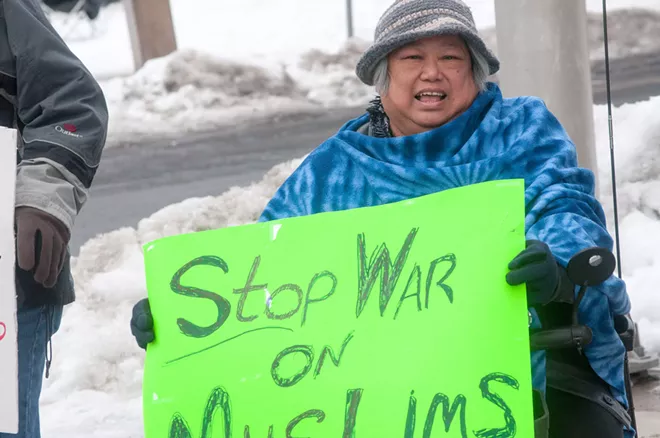 30 photos from Sunday's Spokane protest of Trump's executive orders against refugees
