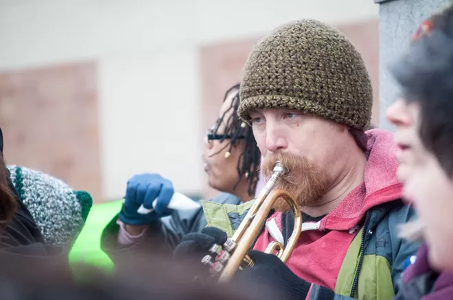 30 photos from Sunday's Spokane protest of Trump's executive orders against refugees